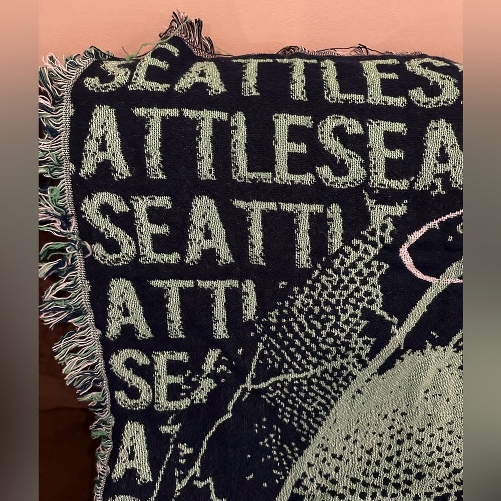 Seattle Seahawks fringe blanket